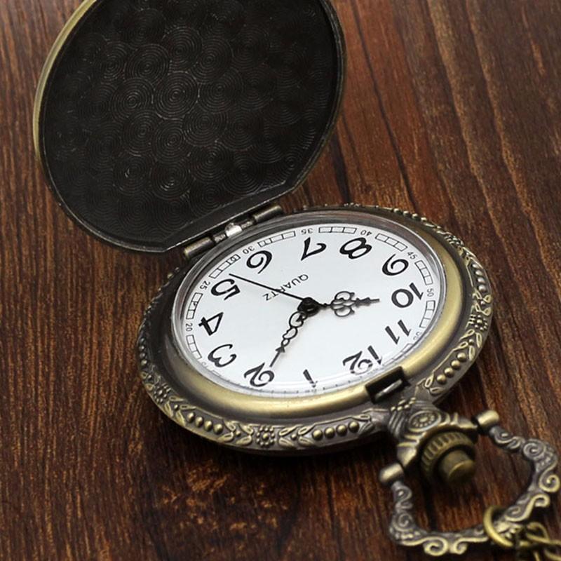 Bronze Quartz Full Hunter Pocket Watch  - Fisher - Pocket Watch Net