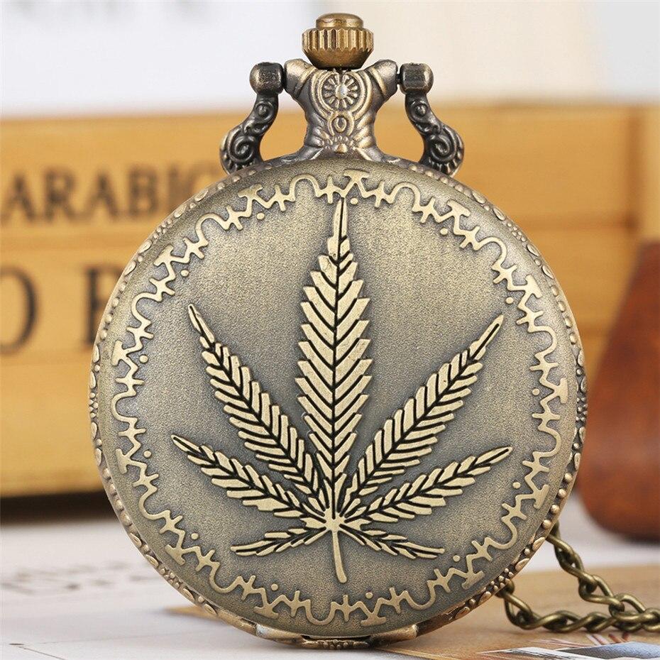 Bronze Quartz Full Hunter Pocket Watch - Hemp - Pocket Watch Net