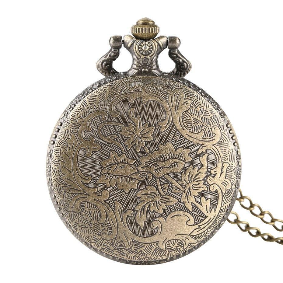 Bronze Quartz full Hunter Pocket Watch - Hunting Scene - Pocket Watch Net