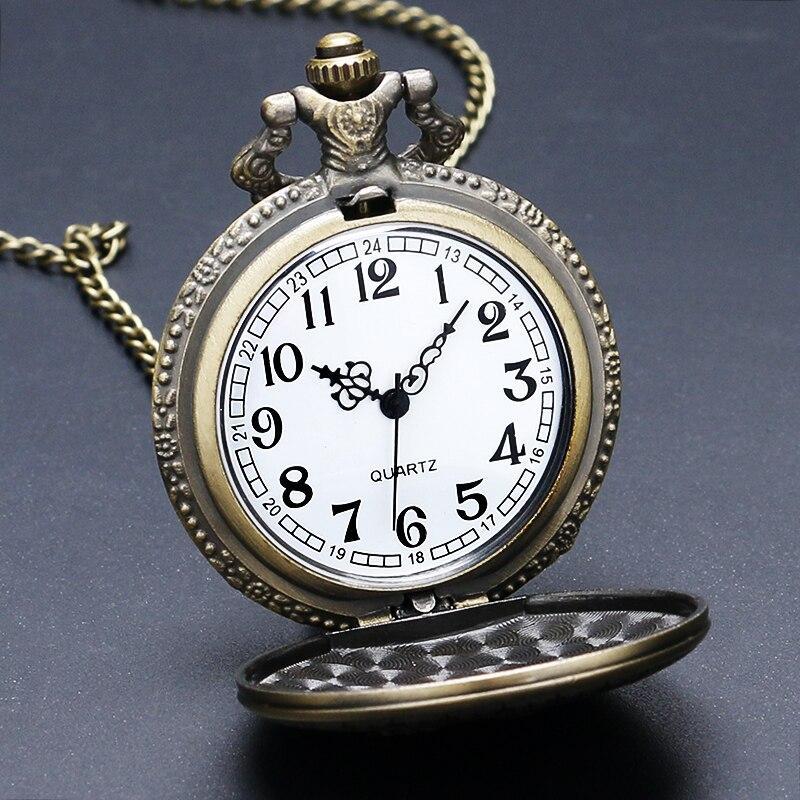 Bronze Quartz Full Hunter Pocket Watch - Pegasus - Pocket Watch Net