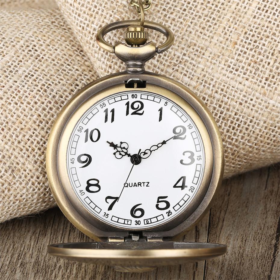 Bronze Quartz Full Hunter Pocket Watch - Simba - Pocket Watch Net