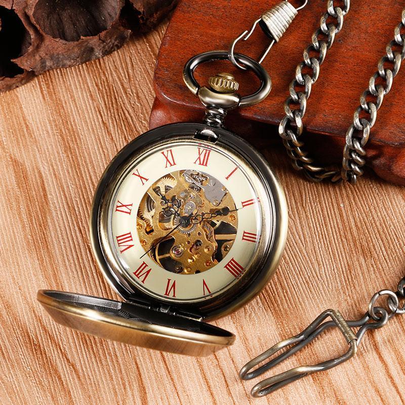 Bronze Quartz Full Hunter Pocket Watch - Soviet - Pocket Watch Net