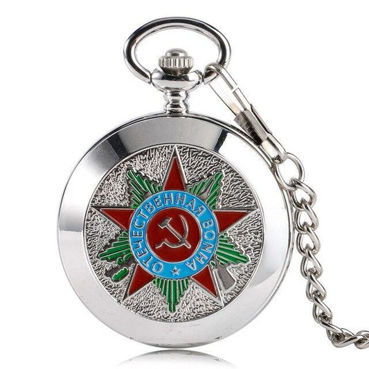 Bronze Quartz Full Hunter Pocket Watch - Soviet - Pocket Watch Net