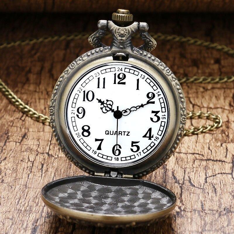 Bronze Quartz Full Hunter Pocket Watch - Trucker - Pocket Watch Net