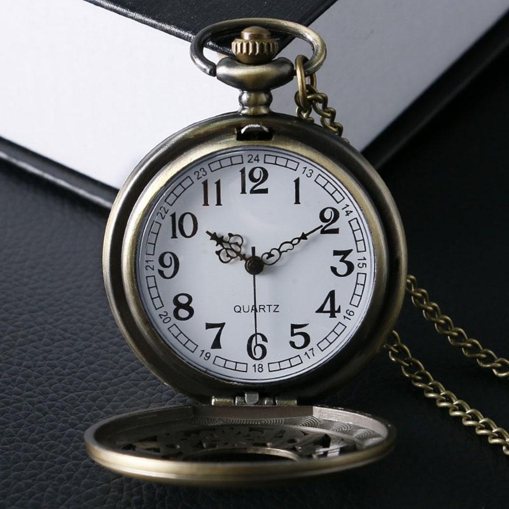 Bronze Quartz Half Hunter Pocket Watch - Alice's Rabbit - Pocket Watch Net