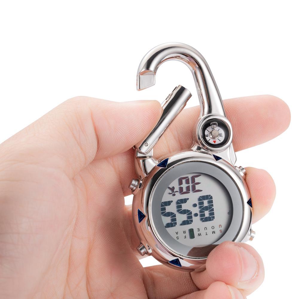 Digital pocket watch with store alarm