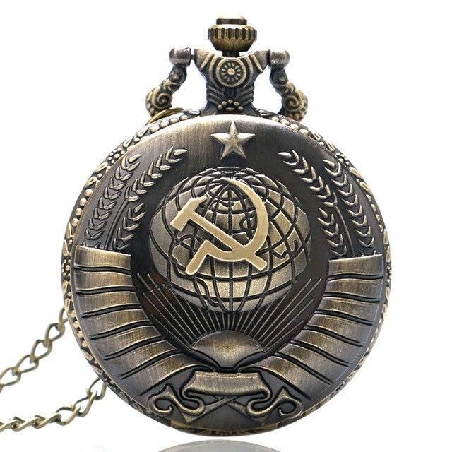 Gold and Silver Quartz Full Hunter Pocket Watch  - Soviet Kross - Pocket Watch Net