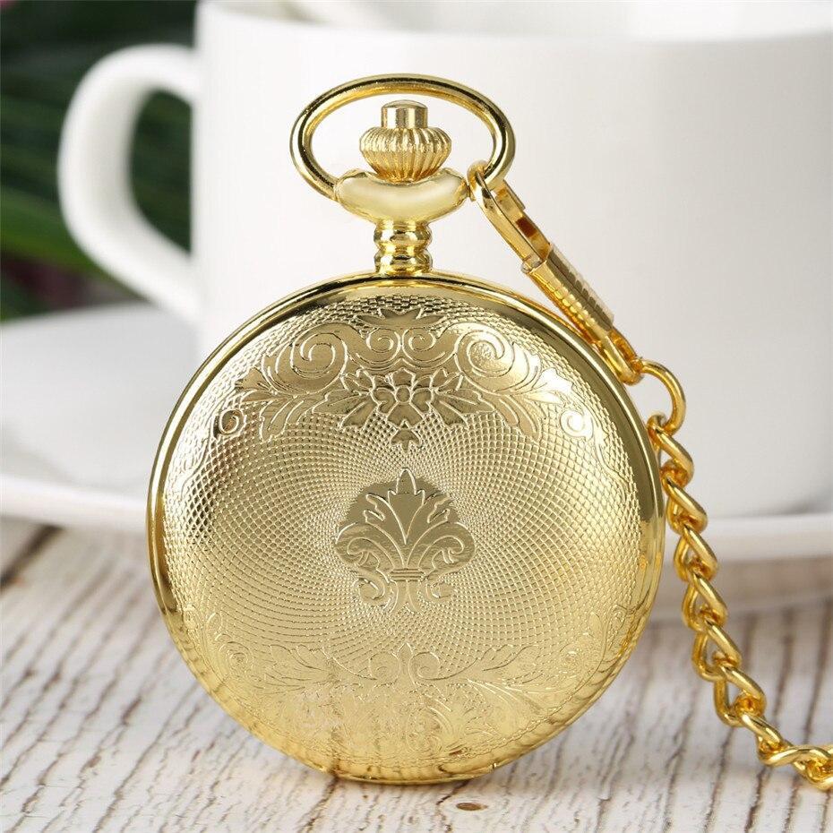 Gold Mechanical Vintage Pocket Watch - Golden Wings - Pocket Watch Net