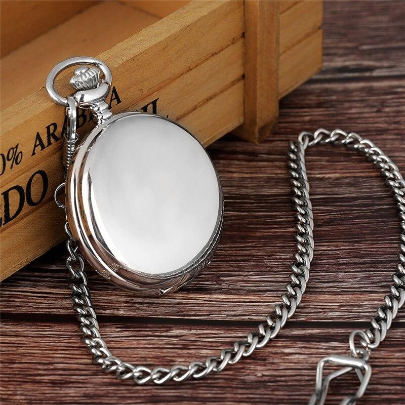 Men's Silver Vintage Full Hunter Pocket Watch - Shelby - Pocket Watch Net