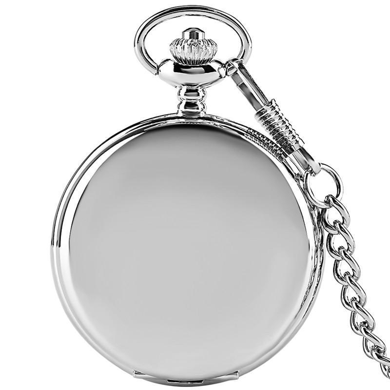 Men's Silver Vintage Full Hunter Pocket Watch - Shelby - Pocket Watch Net