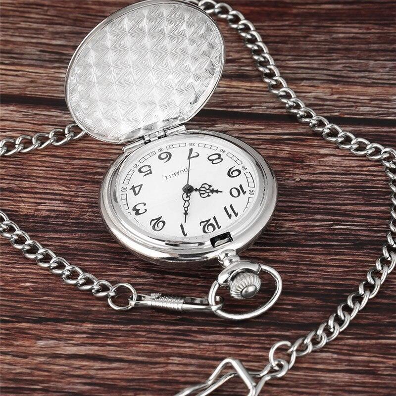 Men's Silver Vintage Full Hunter Pocket Watch - Shelby - Pocket Watch Net