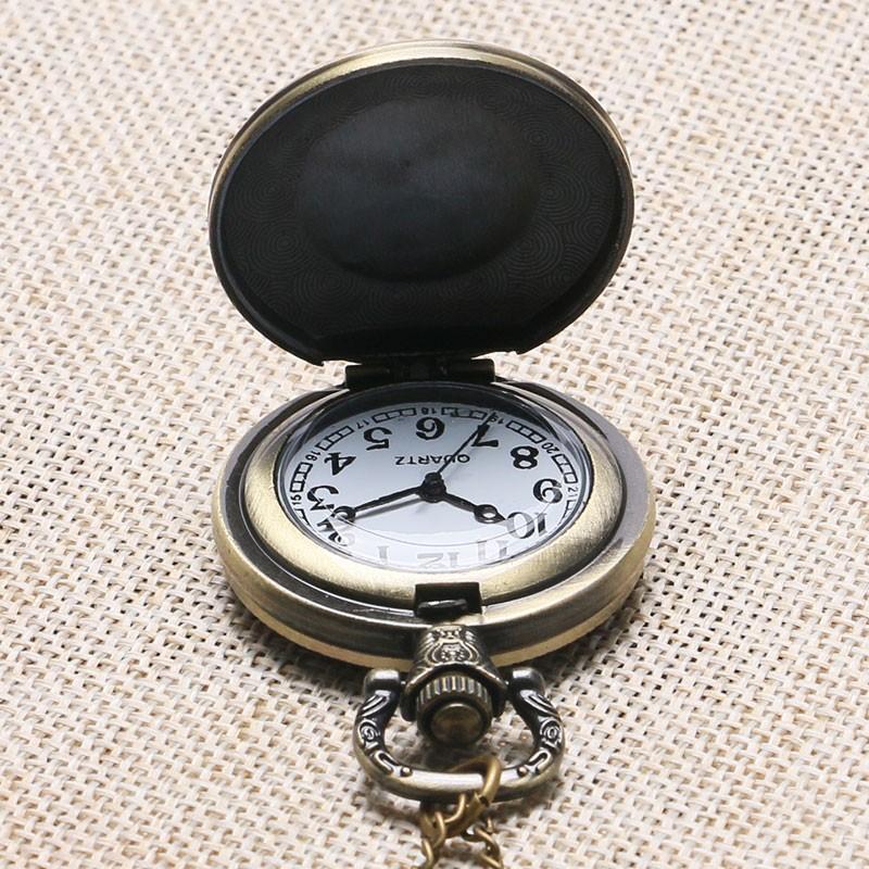 Modern Full Hunter Quartz Pocket Watch - F.F Design - Pocket Watch Net