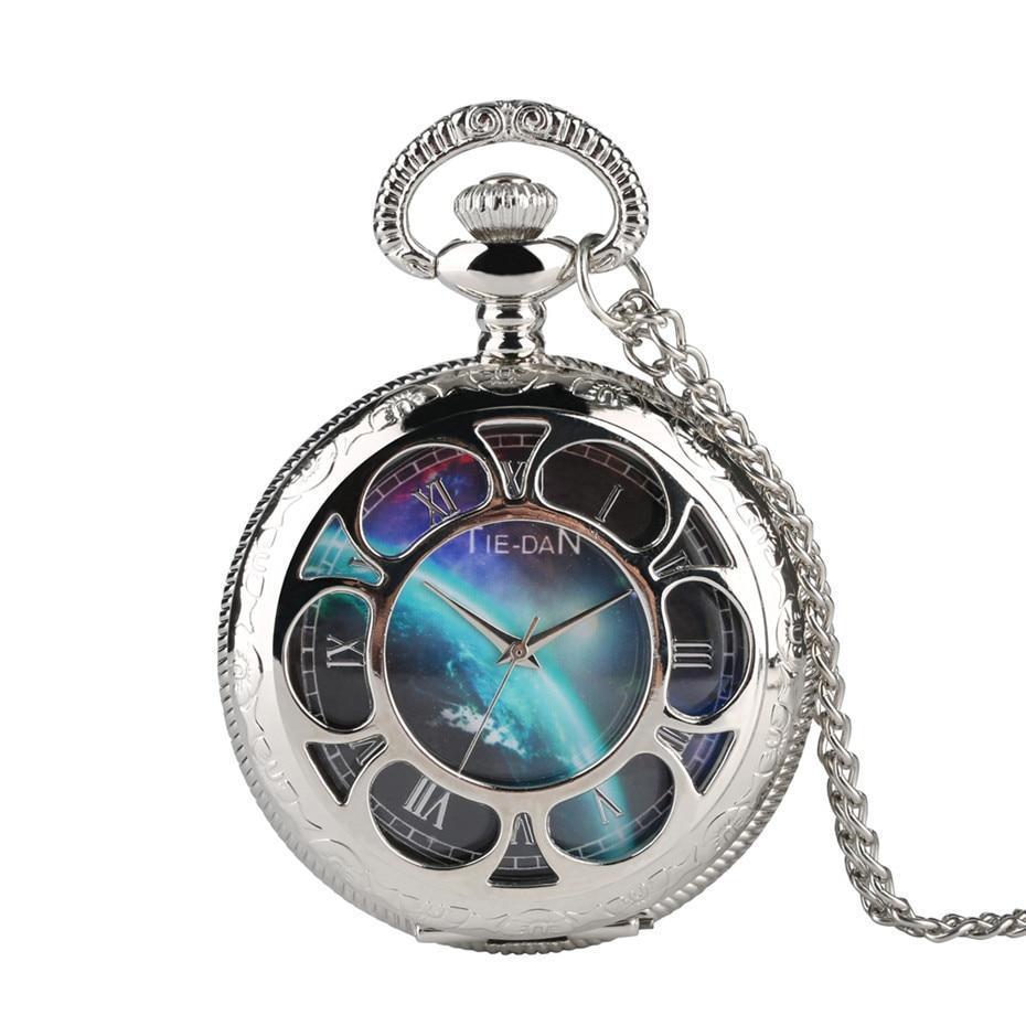 Modern Quartz Half Hunter Pocket Watch - Multiverse - Pocket Watch Net