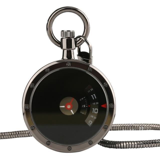 Modern Quartz Open Face Pocket Watch - Minimal - Pocket Watch Net