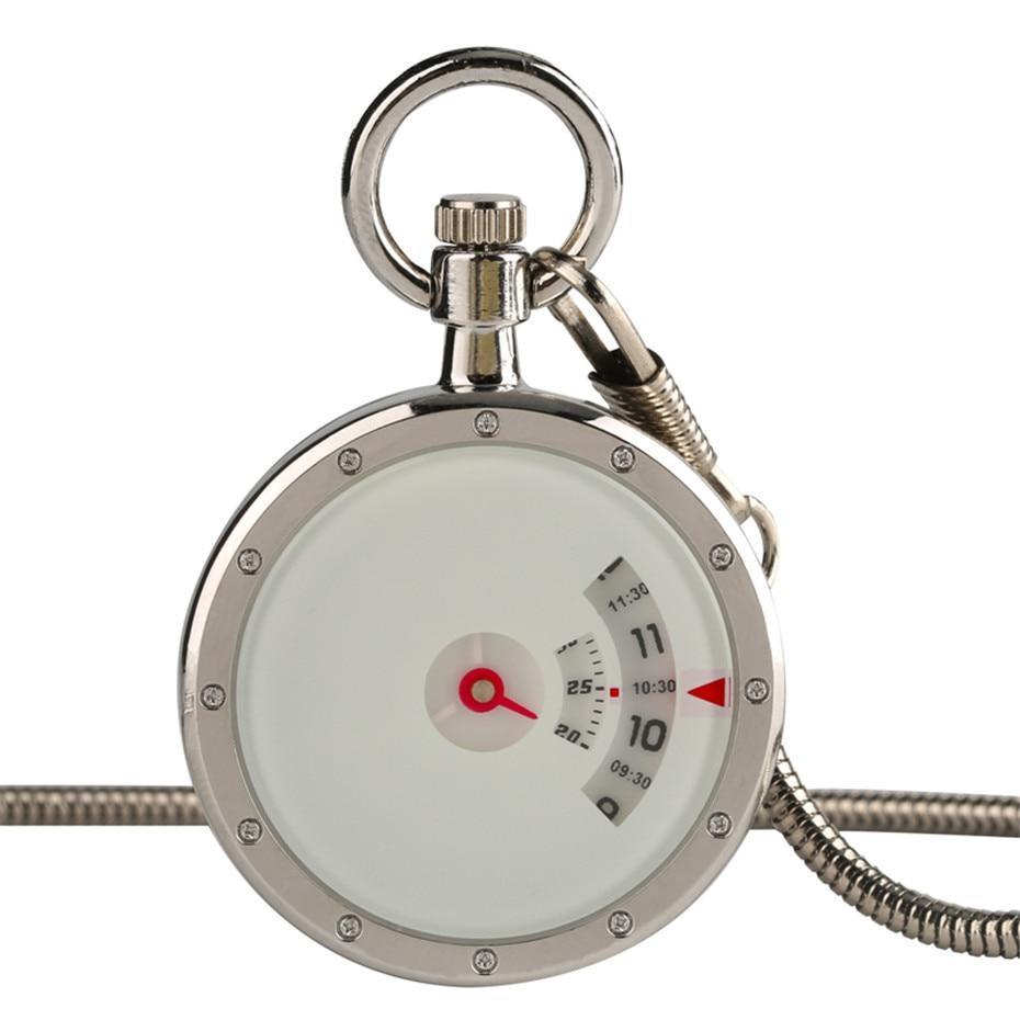 Modern Quartz Open Face Pocket Watch - Minimal - Pocket Watch Net