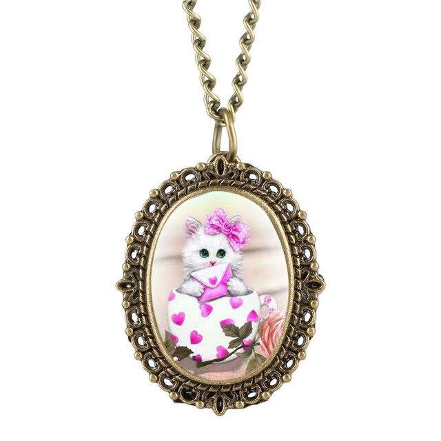 Pendant Watch - Kitten Garden - Pocket Watch Net