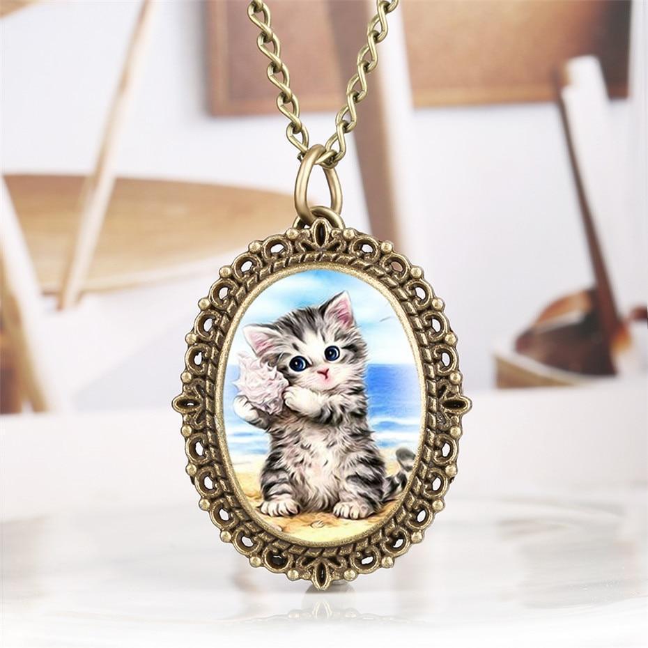 Pendant Watch - Kitten Garden - Pocket Watch Net