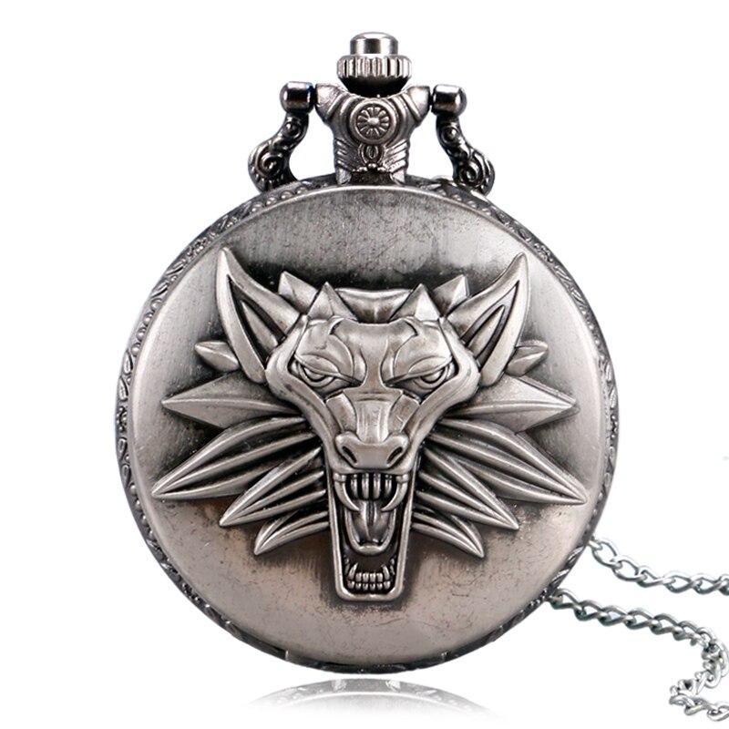 Quartz Full Hunter Pocket Watch - Wild Wolf - Pocket Watch Net