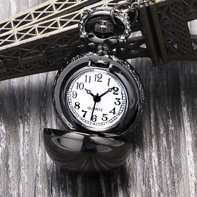 Quartz Pendant Watch - Black Vask - Pocket Watch Net