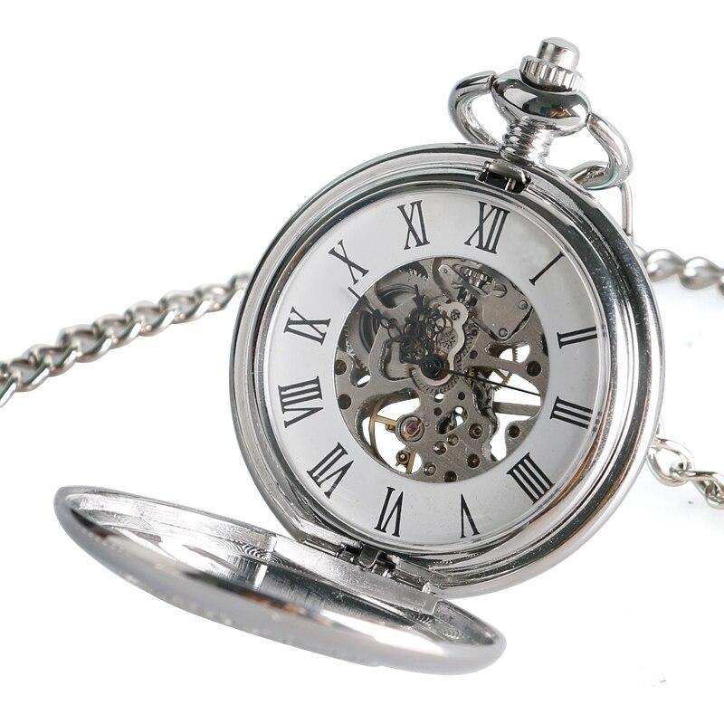 Silver Mechanical Pocket Watch - Longma - Pocket Watch Net