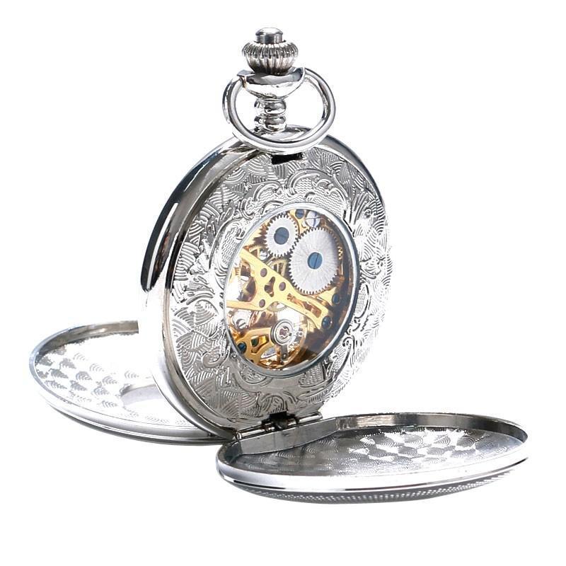 Silver Vintage Mechanical Pocket Watch - Silverpunk - Pocket Watch Net