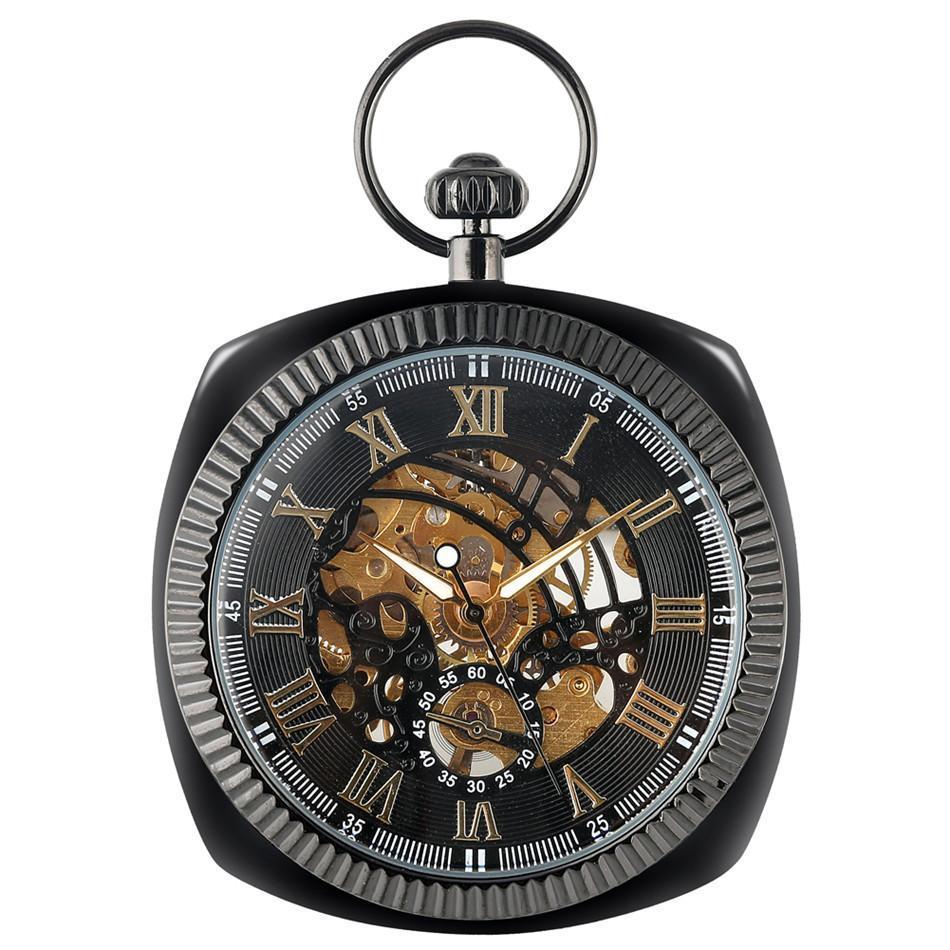 Square Mechanical Pocket Watch - B Squared - Pocket Watch Net