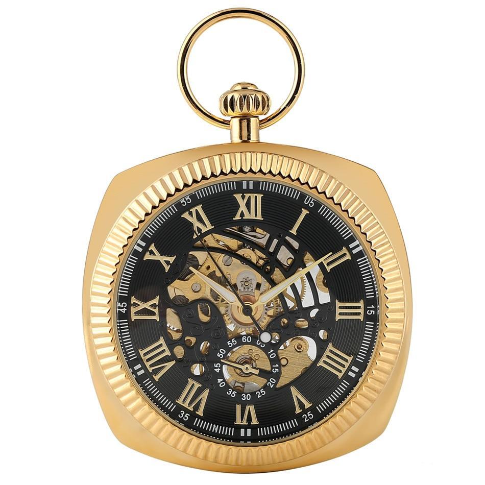 Square Mechanical Pocket Watch - B Squared - Pocket Watch Net