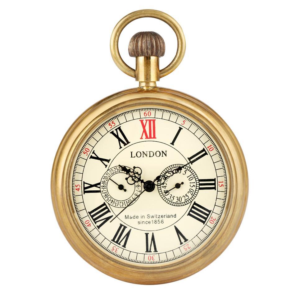 Vintage Automatic Open Face Pocket Watch - London - Pocket Watch Net