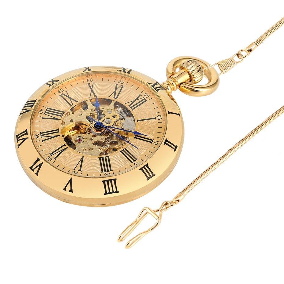 Vintage Gold Automatic Open Face Pocket Watch - Centurion - Pocket Watch Net