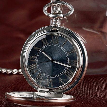 Vintage Half Hunter Automatic Pocket Watch - Glassheart - Pocket Watch Net