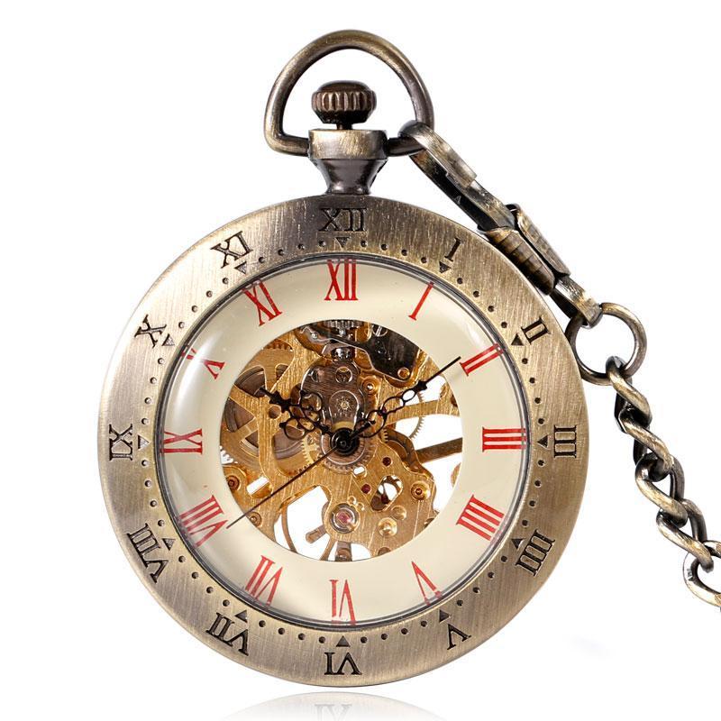 Vintage Open Face Mechanical Pocket Watch - Classy K - Pocket Watch Net