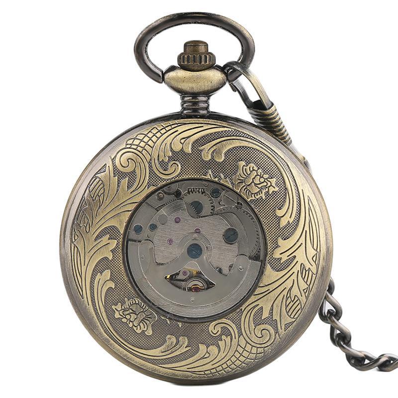 Women's Bronze Automatic Pocket Watch - Roots - Pocket Watch Net