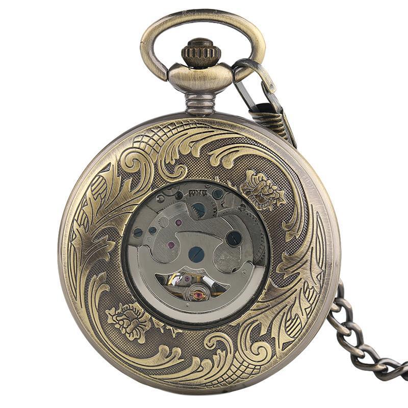 Women's Bronze Automatic Pocket Watch - Wedding Dance - Pocket Watch Net