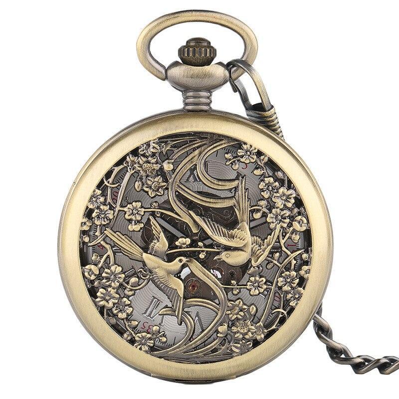 Women's Bronze Automatic Pocket Watch - Wedding Dance - Pocket Watch Net