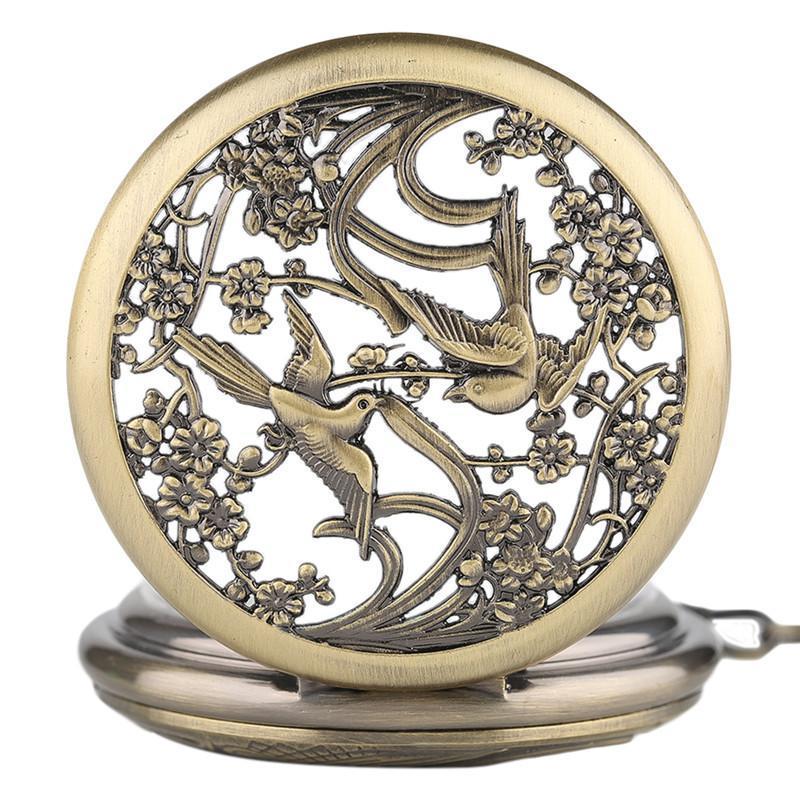 Women's Bronze Automatic Pocket Watch - Wedding Dance - Pocket Watch Net