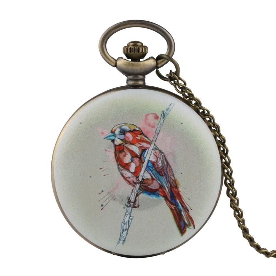 Women's Pocket Watch - Birdy color - Pocket Watch Net