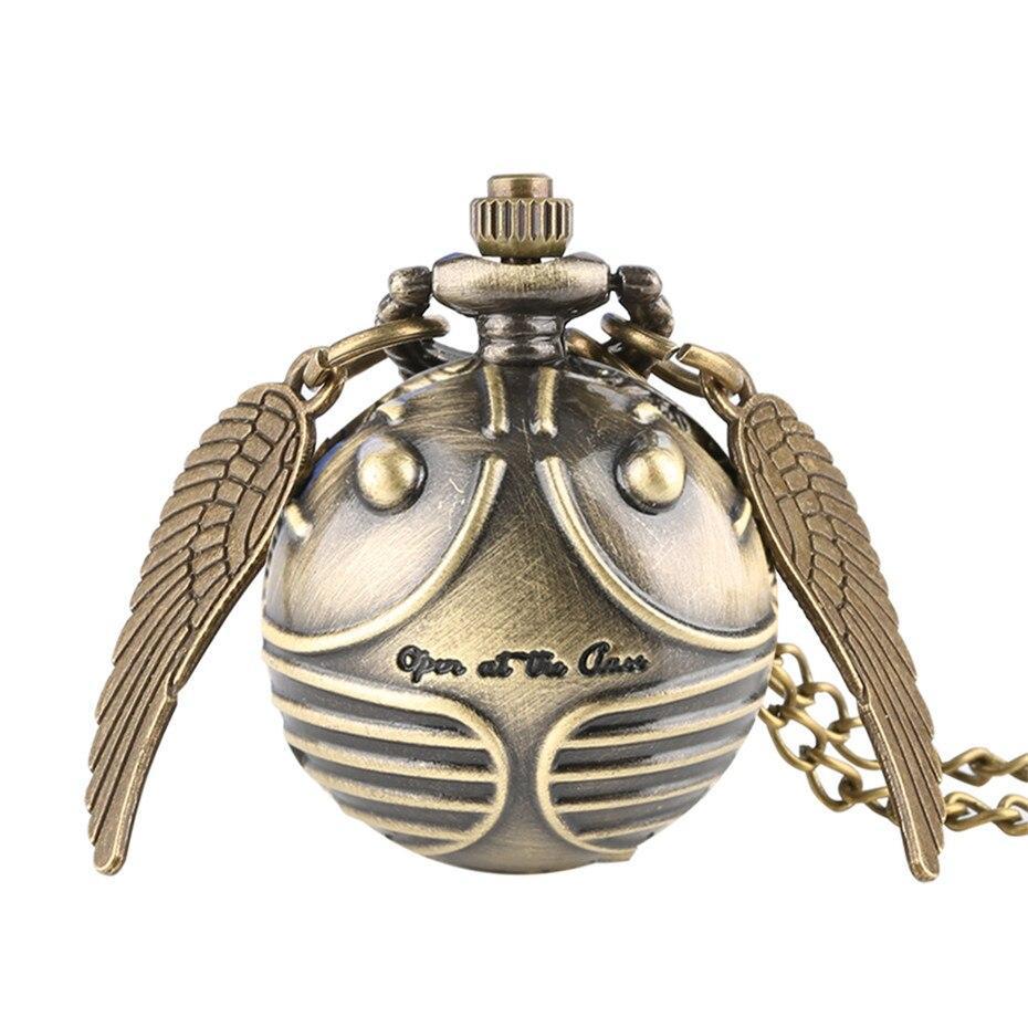 Women's Rounded Bronze Pendant Watch - Flying Beetle - Pocket Watch Net
