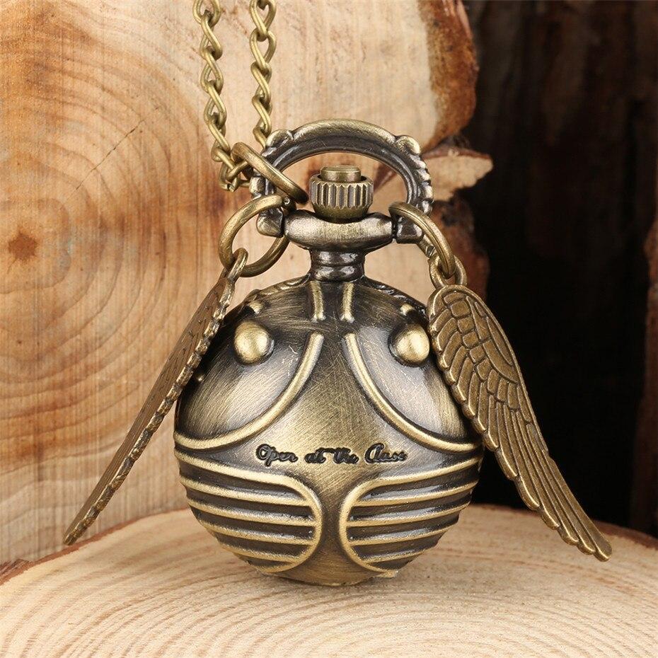 Women's Rounded Bronze Pendant Watch - Flying Beetle - Pocket Watch Net