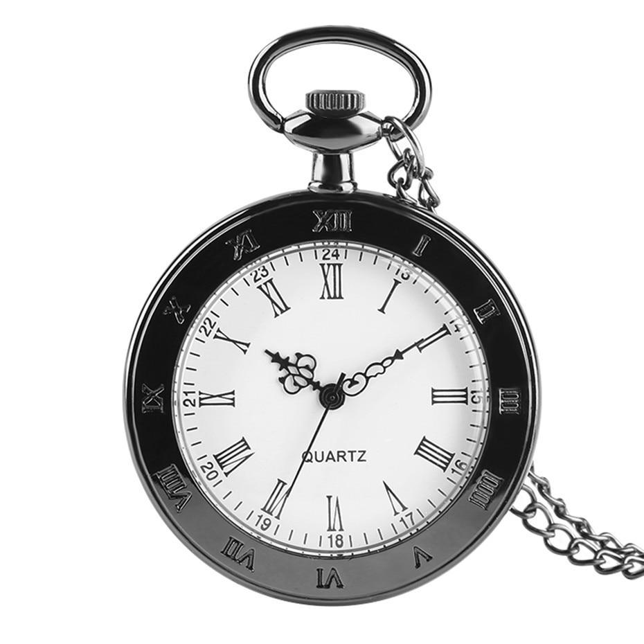 Black Open Face Vintage Pocket Watch - Casanova - Pocket Watch Net