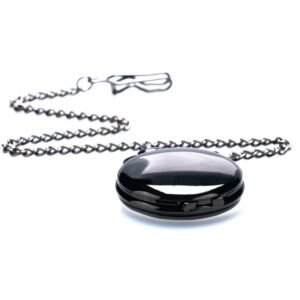 Black Vintage Quartz Full Hunter Pocket Watch - Flat Black - Pocket Watch Net
