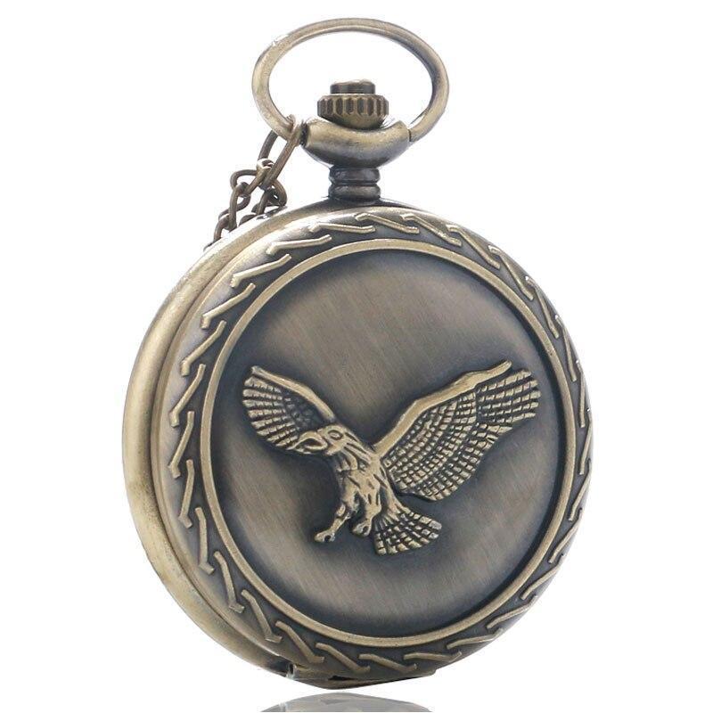 Bonze Quartz Full Hunter Pocket Watch - Carthage Eagle - Pocket Watch Net