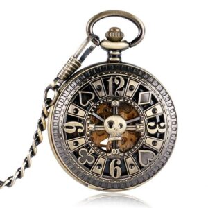 Bronze Automatic Half Hunter Pocket Watch - Game of Death - Pocket Watch Net