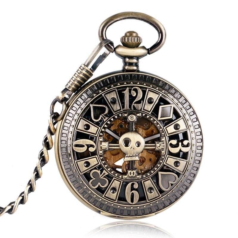 Bronze Automatic Half Hunter Pocket Watch - Game of Death - Pocket Watch Net