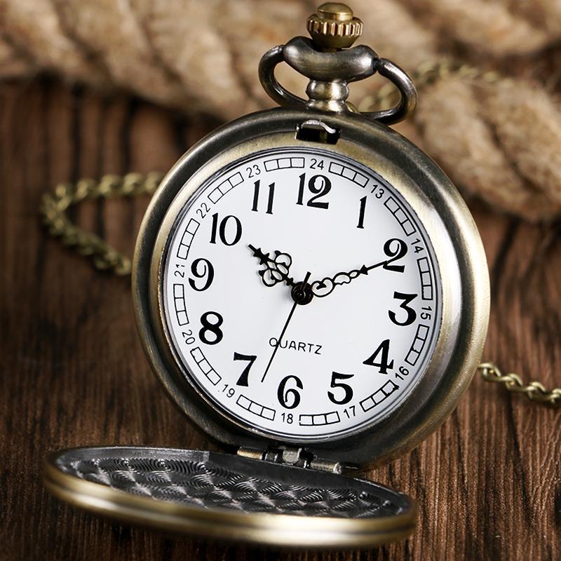 Bronze Quartz Full Hunter Pocket Watch - American Wolf - Pocket Watch Net