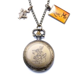 Bronze Quartz Full Hunter Pocket Watch - Alice and Roger - Pocket Watch Net