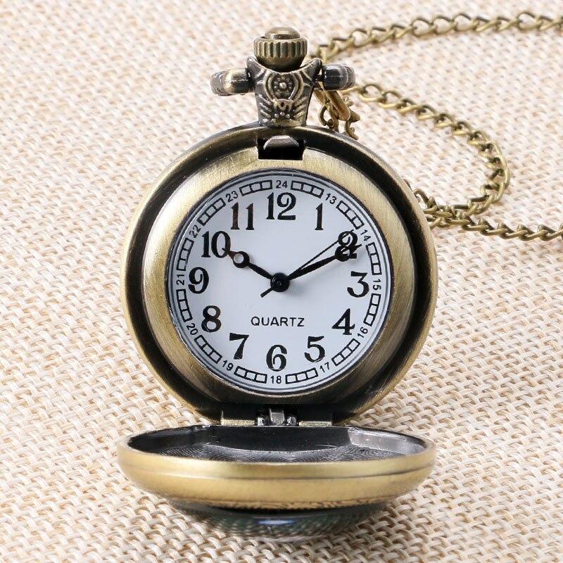 Bronze Quartz Full Hunter Pocket Watch - Alice and Roger - Pocket Watch Net