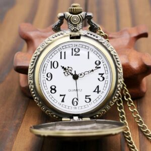 Bronze Quartz Full Hunter Pocket Watch - FireFighter - Pocket Watch Net