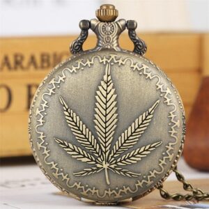 Bronze Quartz Full Hunter Pocket Watch - Hemp - Pocket Watch Net