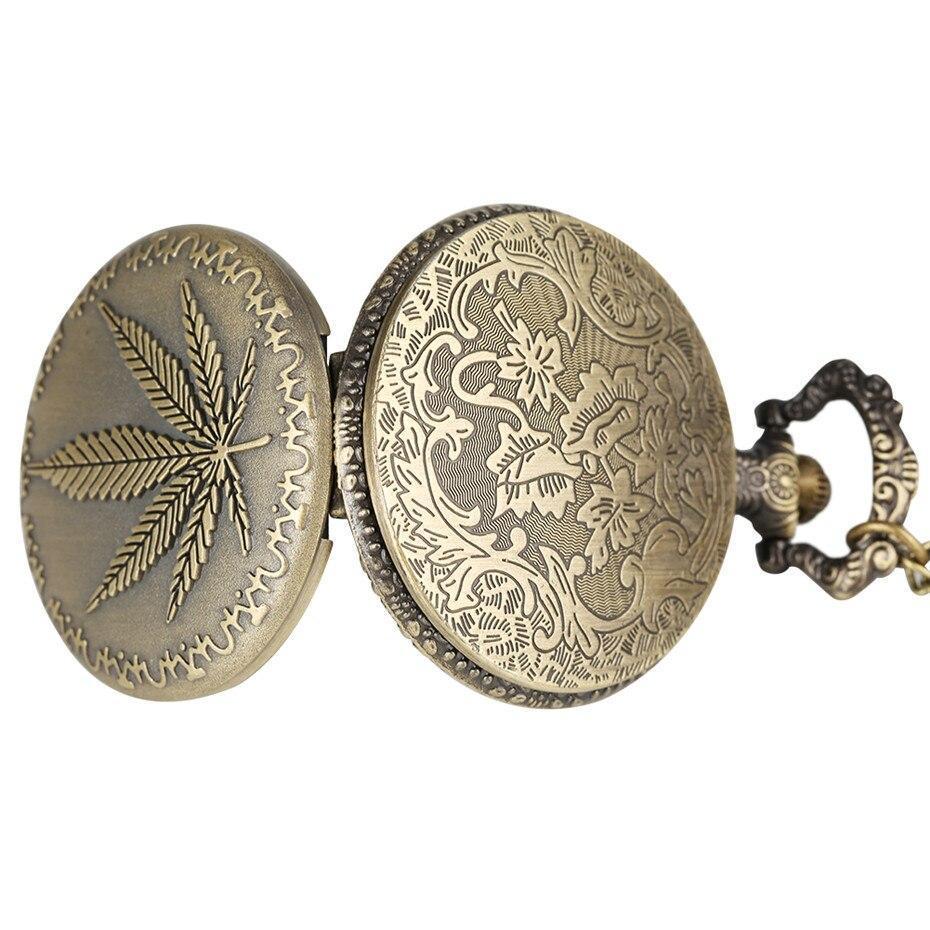 Bronze Quartz Full Hunter Pocket Watch - Hemp - Pocket Watch Net