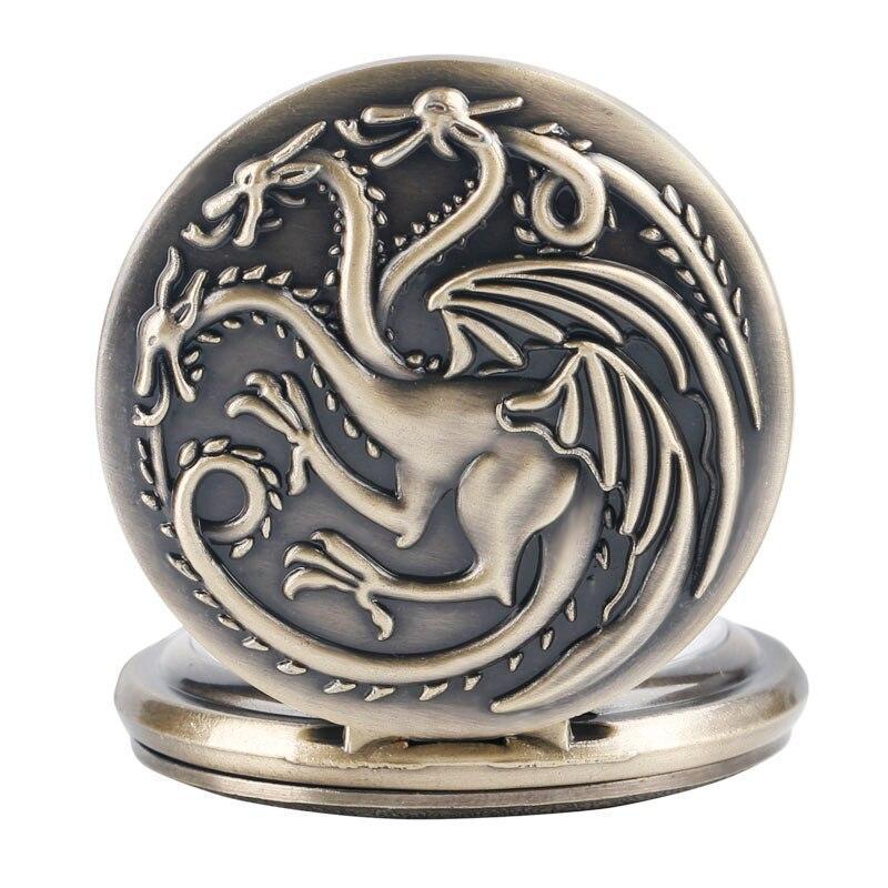 Bronze Quartz Full Hunter Pocket Watch - Lernaean Hydra - Pocket Watch Net